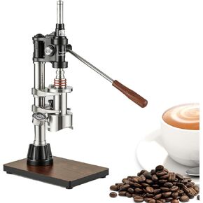 16 Bar Hand Pressure Coffee, Manual Lever Espresso Maker with 100ML Capacity, Labor-saving Handle and Extraction Pressure Gauge, for Home