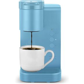 Sky blue single cup capsule coffee machine
