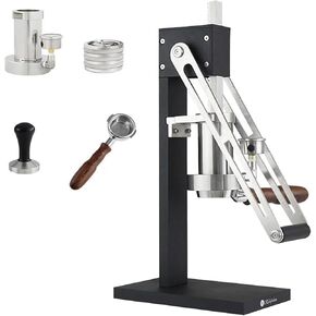 Manual Lever Espresso Maker, Press Coffee Machine, with Pressure Gauge, Preheating and Warming Cup Functions, Detachable Handle