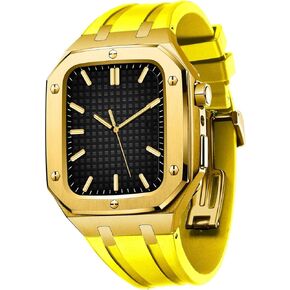 For Band Series 8 45mm 44mm Men Women Military Metal Case With Silicone Strap Shockproof Bumper For IWatch Series 7/SE/6/5/4 Beautiful Gift