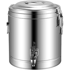 TIST Stainless Steel Milk Bucket Commercial Milk Tea Bucket Keep Warm Drink Dispenser Commercial Grade Stainless Steel Coffee Machine(50L)