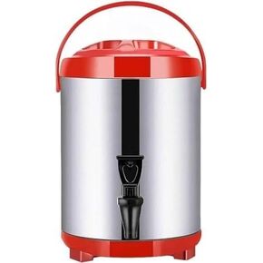 Stainless Steel Milk Bucket Milk Tea Bucket Insulated Bucket Boiler Thermos Coffee Pot Stainless Steel Kettle Water Dispenser(A,8L)