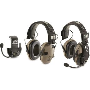 HQ ISSUE Walker's Razor Slim Low Profile Electronic Ear Muffs with Walkie Talkie, Shooting Hearing Protection 2 Pack