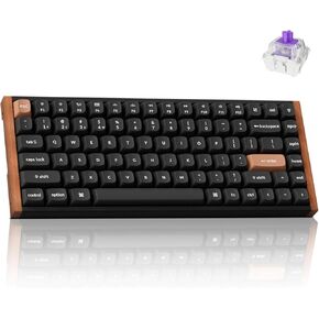 Keychron K2 هو لوحة مفاتيح ميكانيكية مخصصة مخصصة مخصصة لتأثير القاعة Gateron مفتاح مغناطيسي مزدوج ، QMK 2.4 GHz Bluetooth 5.2 RGB متوافق مع Windows Linux (الألومنيوم + الخشب) in Saudi Arabia