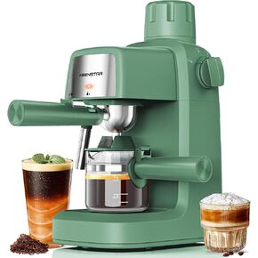 3.5Bar Espresso Machine with Milk Frother, 800W Compact Espresso and Cappuccino Machine with Preheating Function, 4 Cup Espresso Maker for Cappuccino or Latte, Gift for Coffee Lover