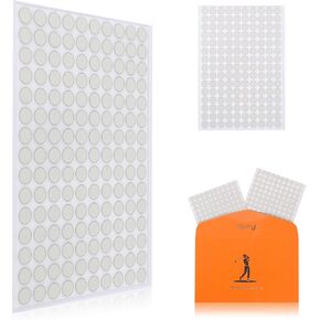 0.25" White Reflective Dot Stickers - 300 Pack with High-Reflective Glass Beads, Weatherproof Golf Ball Markers for Simulators & High-Speed Cameras