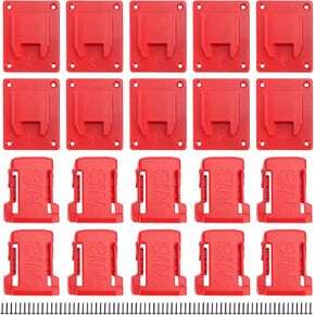 20PCS Tool Holder and Battery Holder Tool Storage for Wall Mount M18 with Screws Abs Material 18v Power Tool Organizer