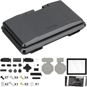 Replacement Full Housing Shell Case Kit Cover for Nintend DS NDS Game Console Repair Parts (Silver)