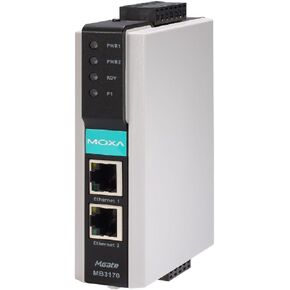 MGate MB3170-1 Port Modbus TCP - Serial Comm. Gateway Advanced, 3 in 1, RS-232/422/485 (Software Selectable)