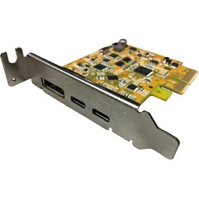 MR7MR-USB3.2 Gen2 10G & DisplayPort Alt-Mode PCI Express Host Card with Dual USB Type-C Receptacles Low Profile ONLY.