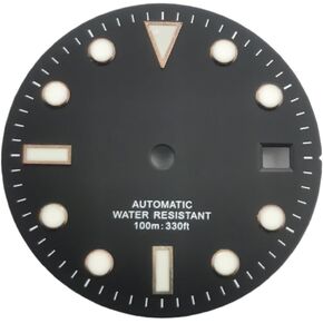28.5mm blue luminous dial fit Miyota 8205 8215 821A ETA 2836 2824 Mingzhu DG2813 3804 NH35 movement Watch case
