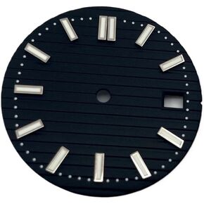 30mm Roman Scale Green Black Blue White Brown Watch Dial NH35 Movement Nail Modified Replacement with Calendar Window Watch case