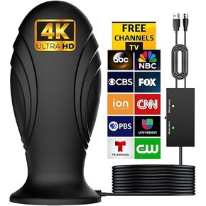 2025 TV Antenna for Local Channels, 1200+ Miles Long Range Signal Reception, TV Antenna Indoor with Amplifier Signal Booster, HD Digital Indoor Antenna for All Smart TV's Supports 4K HD (ModernEdge)
