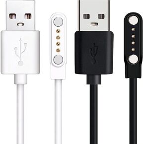 Compatible with PLAUD Note Voice Recorder Charger, Magnetic Replacement Charger Compatible for PLAUD Note Voice Recorder (2 Pack-Black+White)