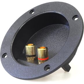 Absolute USA RST-400 4-Inch Round Gold Twist Banana Jacks Double Binding Post Speaker Box Terminal Cup