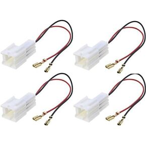 Sound Way 4 X Adaptor Plug Cables for Loud Speakers Compatible with Dacia/Nissan
