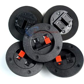 Audiopipe 5 Pack Round Push Spring Terminal Cup Connector Speaker Subwoofer