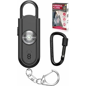 Safe Sound Personal Alarm, 2 Pack 130 dB Loud Siren Song Emergency Security Alarm Keychain with Strobe LED Light, Personal Sound Safety Siren for Women, Men, Children, Elderly