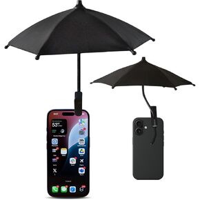 Phone Umbrella - Anti-Glare Sun Shade, Phone Umbrella for Sun iPhone, Clip On umbrella for phone sun shade, Protects from Sunlight and Glare, Outdoor Activities, Universal Fit for All Smartphones