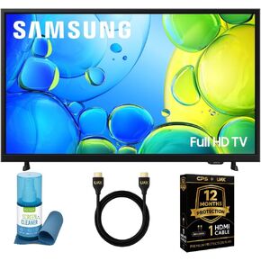 حزمة تلفزيون SMSUNG SMART بحجم 40 بوصة � Full HD 1080p ، HDR ، Bluetooth ، W/ 12 Monts CPS Protection ، Aux HDMI Cable ، وتنظيف الشاشة بقطعة قماش من الألياف الدقيقة.