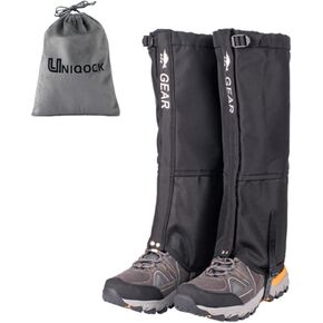 Leg Gaiters Waterproof Snow Boot Gaiters for Snowshoeing, Hiking, Hunting, Running, Motorcycle Anti-Tear Oxford Fabric, TPU Instep Belt Metal Shoelace Hook for Outdoor