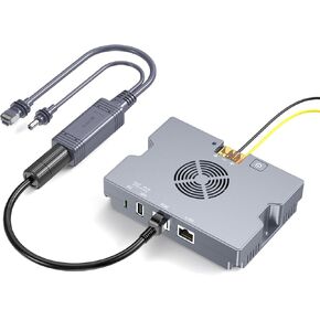 starlink mini poe splitter kit ، 350w starlink gen 3 poe ، 52v/6a dc ، usb-a & type-c ، 9-36v inport ، حماية Gige & ESD المحسّنة لرابط Star Link Mini/Gen 3 ، التبريد الذكي | علبة معدنية وعرة