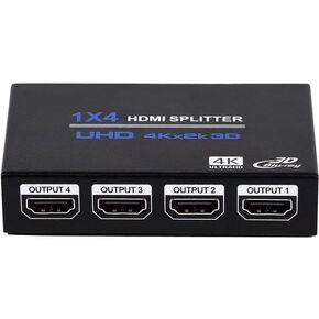 4K UHD 3D Blu-ray HDMI Splitter, 1x4 Ports