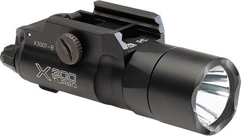 SureFire X300T-B Turbo Handgun Armlight، مصابيح LED عالية 650 لومن، أسود، يناسب مشبك Picatiiny Rail T-Slot Thumbscrew in Kuwait