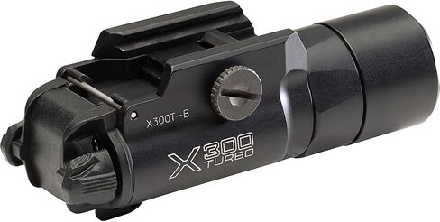 SureFire X300T-B Turbo Handgun Armlight، مصابيح LED عالية 650 لومن، أسود، يناسب مشبك Picatiiny Rail T-Slot Thumbscrew in Kuwait