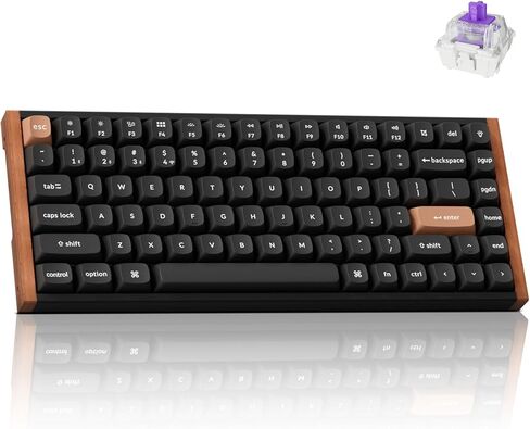 Keychron K2 هو لوحة مفاتيح ميكانيكية مخصصة مخصصة مخصصة لتأثير القاعة Gateron مفتاح مغناطيسي مزدوج ، QMK 2.4 GHz Bluetooth 5.2 RGB متوافق مع Windows Linux (الألومنيوم + الخشب) in Kuwait