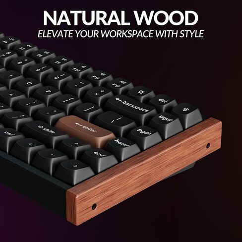 Keychron K2 هو لوحة مفاتيح ميكانيكية مخصصة مخصصة مخصصة لتأثير القاعة Gateron مفتاح مغناطيسي مزدوج ، QMK 2.4 GHz Bluetooth 5.2 RGB متوافق مع Windows Linux (الألومنيوم + الخشب) in Kuwait