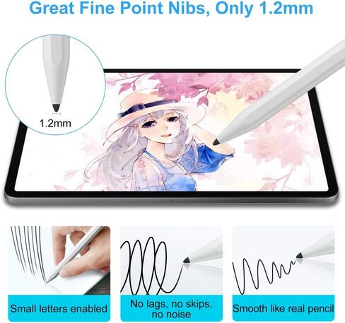 Stylus Pen for iPad (2025-2018) with Fast Charge Palm Rejection,FOJOJO Active Pencil for iPad10/9/8/7/6th,11th A16,Pro 11/13 M4,Air 11/13 M2/M3,Pro12.9,Air 5/4/3rd,Mini 7/6/5 in Kuwait