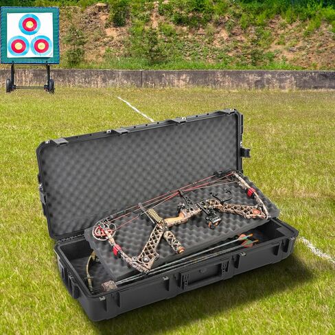 SKB Cases iSeries بندقية مزدوجة شديدة التحمل أو قوس متوازي يحمل حقيبة كبيرة مع هيكل خارجي من البلاستيك الصلب وعجلات، أسود in Saudi Arabia