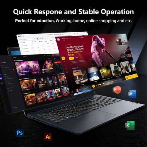 Lenovo Ideapad 1i Laptop ، 15.6 "FHD Touchcreen ، Intel Core I5-1235U Processor ، 24GB RAM ، 1TB SSD ، WebCAM ، HDMI ، Wi-Fi 6 ، Windows 11 Home ، Blue in Saudi Arabia