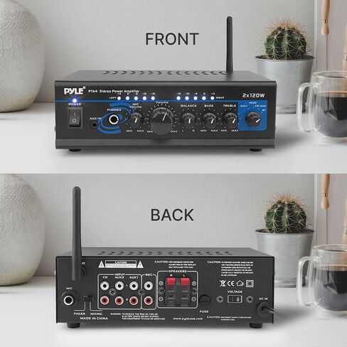 Pyle 2 Channel Wireless Microphone System - Portable UHF Digital Audio Mic Set with 2 Headset, 2 Lavalier lapel, 2 Transmitter, ¼’’ cable, power adapter - For Karaoke, PA, DJ, - PDWM3400,Black in Kuwait