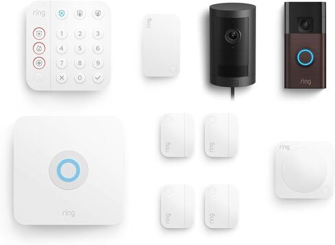 Ring Alarm 8-Piece Kit with Ring Outdoor Cam Plus, Plug-in and Ring Battery Doorbell in Saudi Arabia