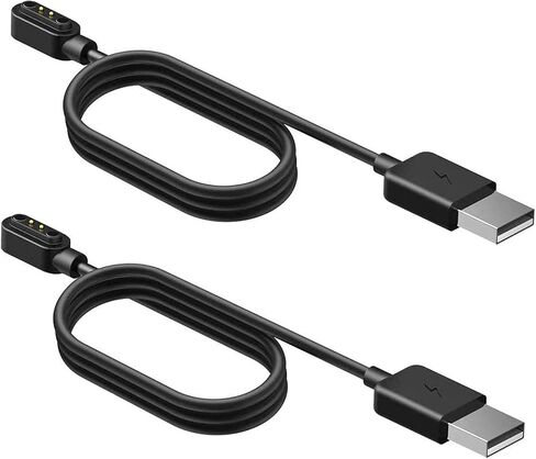 Compatible with SOUYIE Smart Watch Charger, Magnetic Replacement Charger Compatible for SOUYIE SW-7, H69, P109, T98 Smart Watch (2 Pack-Black+Black, 2.84mm pins Distance) in Saudi Arabia