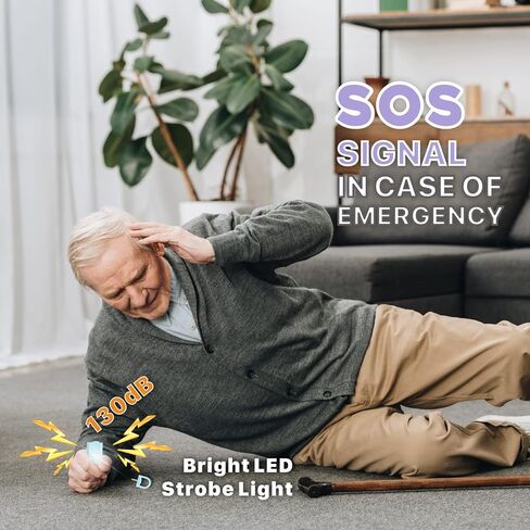 جهاز إنذار شخصي آمن للصوت ، 2 حزمة 130 ديسيبل صفرة صفارات الإنذار ، سلسلة مفاتيح إنذار أمان الطوارئ مع ضوء LED الصوتية ، صفارات الإنذار السلامة الشخصية للنساء ، الرجال ، الأطفال ، كبار السن in Kuwait