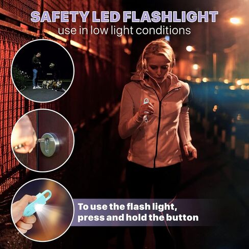 جهاز إنذار شخصي آمن للصوت ، 2 حزمة 130 ديسيبل صفرة صفارات الإنذار ، سلسلة مفاتيح إنذار أمان الطوارئ مع ضوء LED الصوتية ، صفارات الإنذار السلامة الشخصية للنساء ، الرجال ، الأطفال ، كبار السن in Kuwait