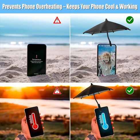 مظلة الهاتف - ظل أشعة الشمس المضادة للوهج ، مظلة الهاتف للشمس iPhone ، مقطع على المظلة لظلال أشعة الشمس ، يحمي من أشعة الشمس والوهج ، والأنشطة في الهواء الطلق ، وملاءمة عالمية لجميع الهواتف الذكية in Kuwait