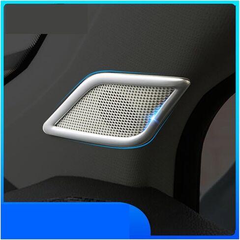 Fit for MG ZS Car Covers Speaker Sound Trim Stainless Steel Accessories Interior Styling Decoration Parts Moulding Door Audio Speaker Cover(Carbon Fiber Pattern) in Kuwait