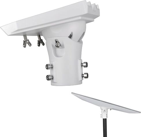 Pipe Adapter Pole Mount for Starlink Gen 3, Adjustable Pole Mount Adapter Kit for Starlink Standard Dish V3, Aluminum Alloy, White in Kuwait