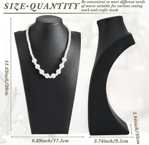 6 Pcs Black Leather Necklace Busts Display Jewelry Displays Bust Necklace Display Stand Bust for Jewelry Display Jewelry Displays Necklace Display Stands for Selling Trade Shows Props in Saudi Arabia
