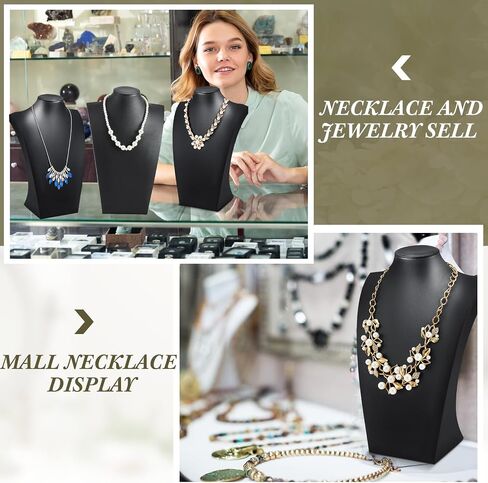 6 Pcs Black Leather Necklace Busts Display Jewelry Displays Bust Necklace Display Stand Bust for Jewelry Display Jewelry Displays Necklace Display Stands for Selling Trade Shows Props in Saudi Arabia