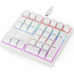 لوحة الأرقام ، لوحة مفاتيح NUMERIC Mechanical USB مع إضاءة RGB LED ، 34 مفاتيح مفاتيح Numpad مع مفاتيح مفاتيح PBT لأجهزة الكمبيوتر المحمولة Windows/MAC ، الكمبيوتر ، سطح المكتب ، الكمبيوتر ، دفتر الملاحظات (أسود)