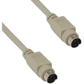 Kentek 15 Feet FT Mini DIN6 MDIN6 PS/2 Keyboard Mouse Cable Cord 28 AWG Molded 6 Pin Male to Male M/M for PC Mac Linux