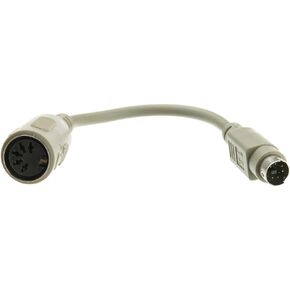 ACL 6 Inch AT to PS/2 Keyboard Adapter Din5 (AT) Female to MiniDin6 (PS/2) Male, 1 Pack