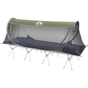 Night Cat Pop-up Tent Mosquito: خيمة تخييم شخص واحد مع شاشة Bug Net Net Tent Easy Stup Tent مع Camping COT (مستبعد)