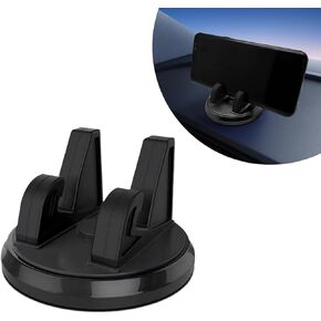1 PC Car Dashboard Phone Holder, 2.83" x 1.69" 360 Degree Rotatable Grab and Go Navigation Bracket, Self-Adhesive Holder for 0.27 "-0.43" Width Devices, Universal for Most Cars (Black)