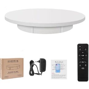 Remote Control Charging Three-in-one Electric Rotating Display Stand, for Real Scene Shooting, Jewelry Shooting, Remote Control Speed Adjustment (Black) (White )